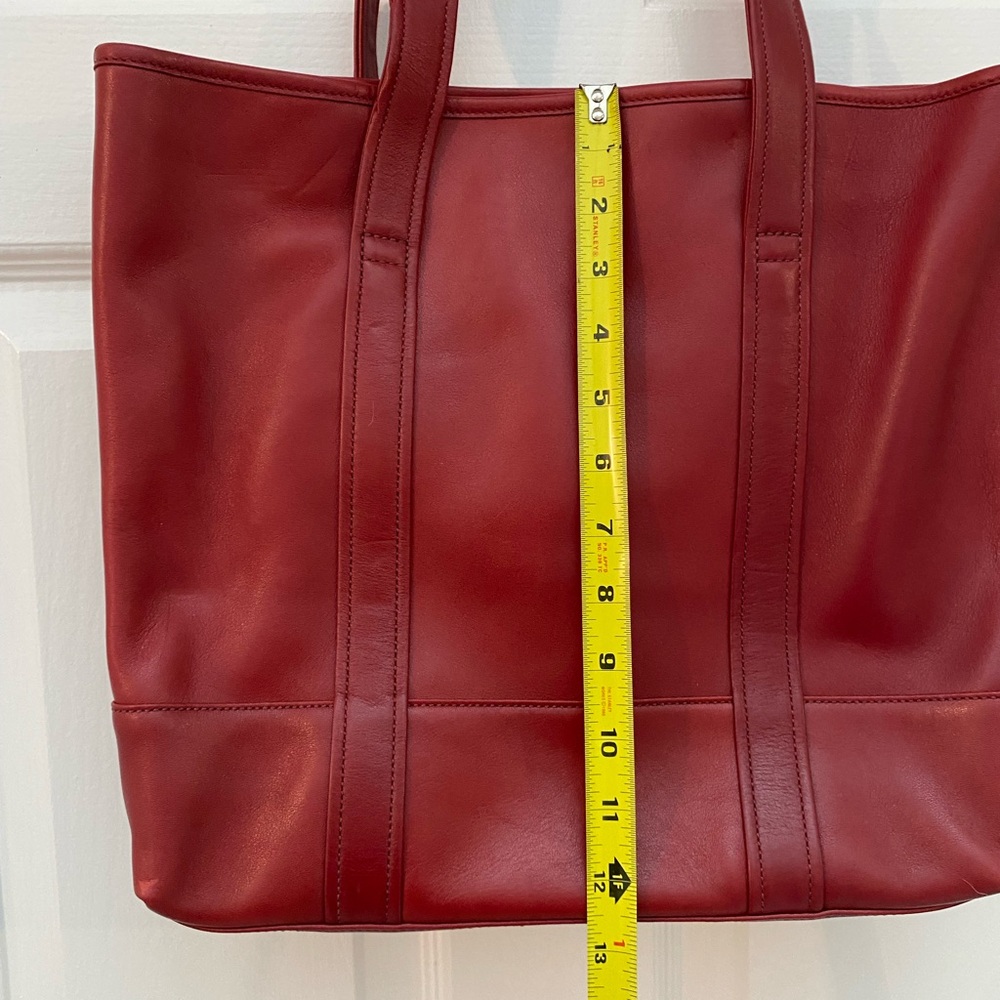 Vintage Coach Red Leather Tote - NWOT - Picture 9 of 10